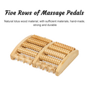 Wooden 5 Roller Foot Massager